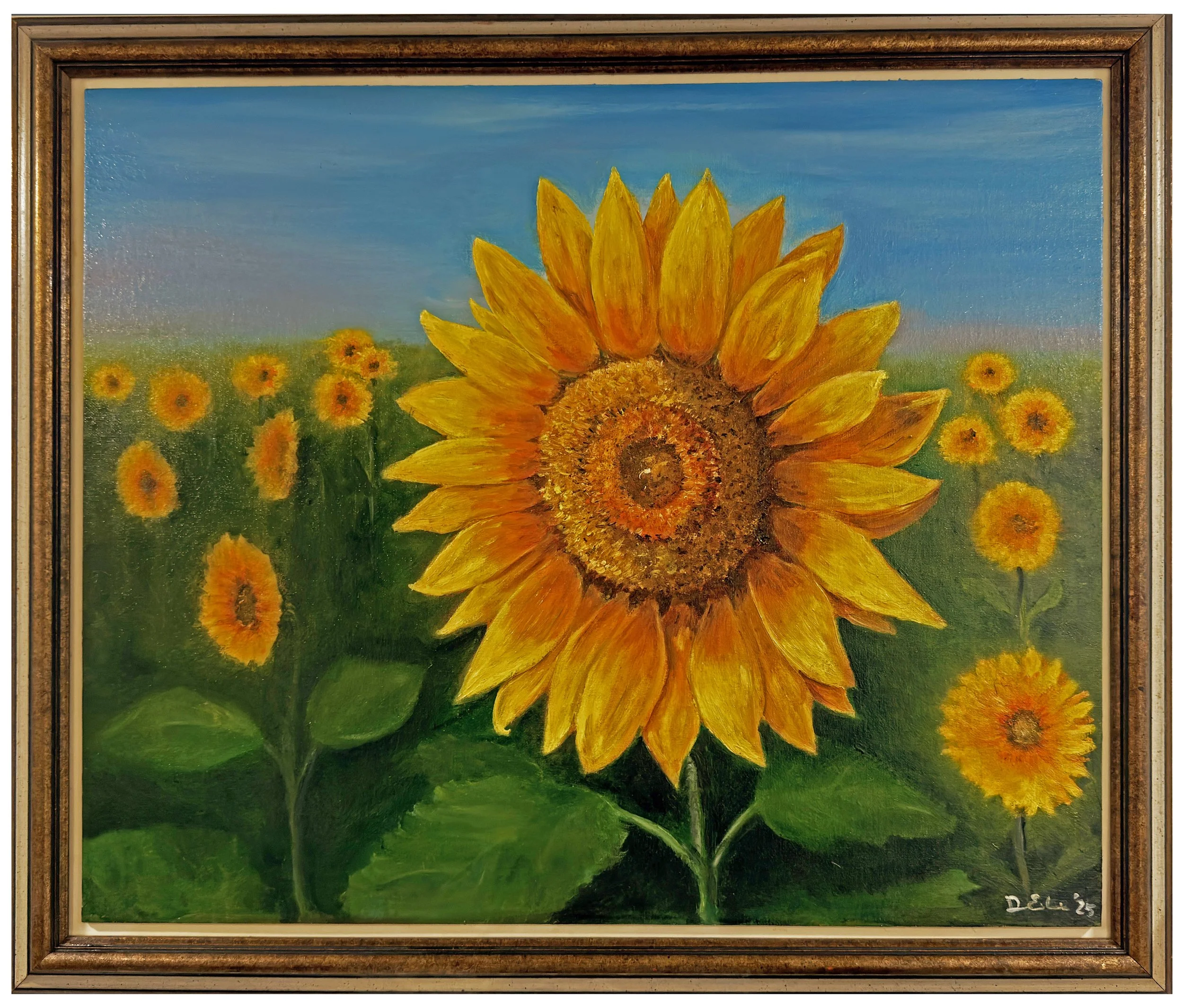 Sunflowers - oil on canvas board - 20" x 24" - $450.00