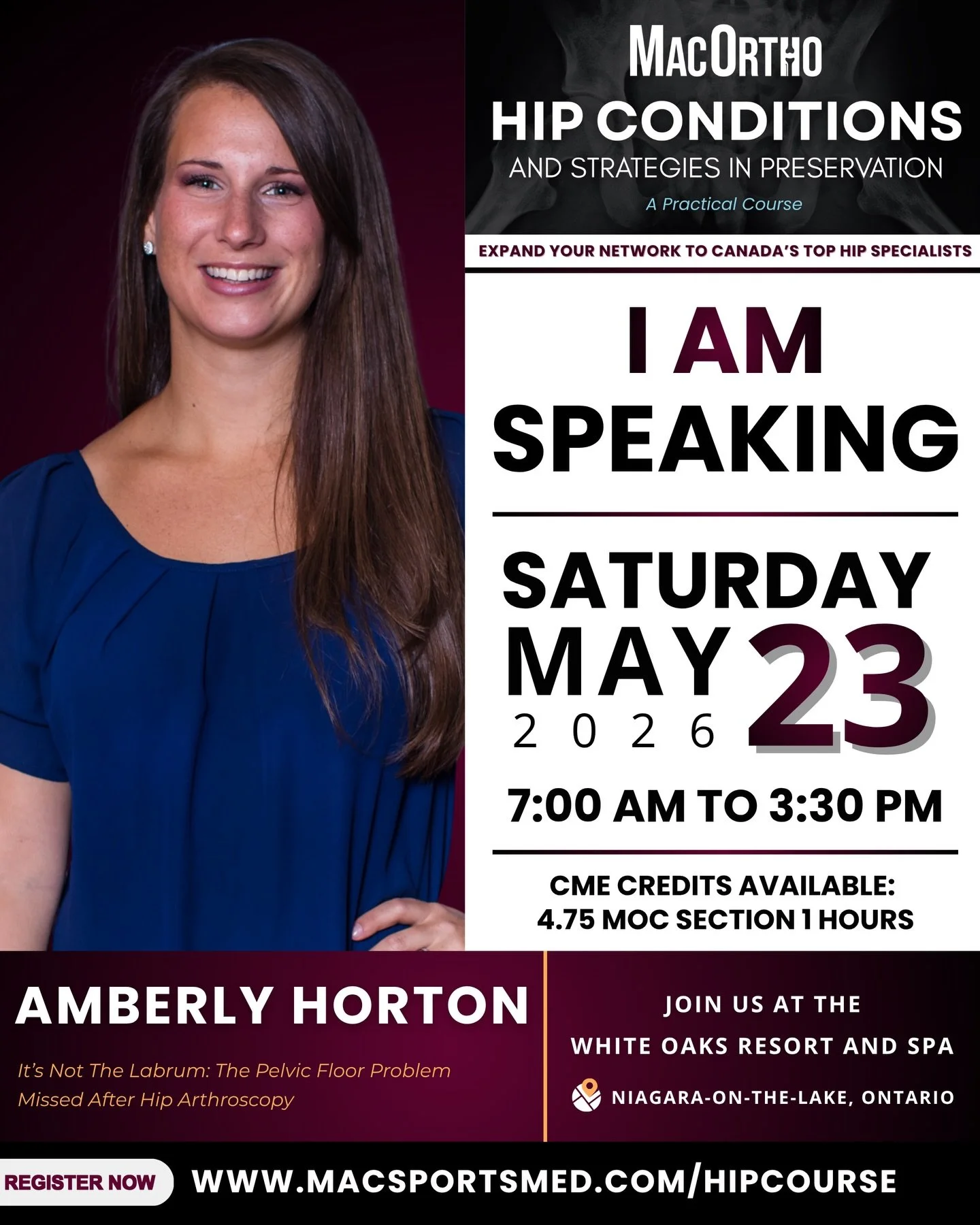 Meet the 2026 Hip Course Faculty: Amberly Horton

Amberly attended McMaster University for her undergraduate degree in Health Studies, and completed her Masters of Physical Therapy at Queen&rsquo;s University in 2015. She continually strives to provi
