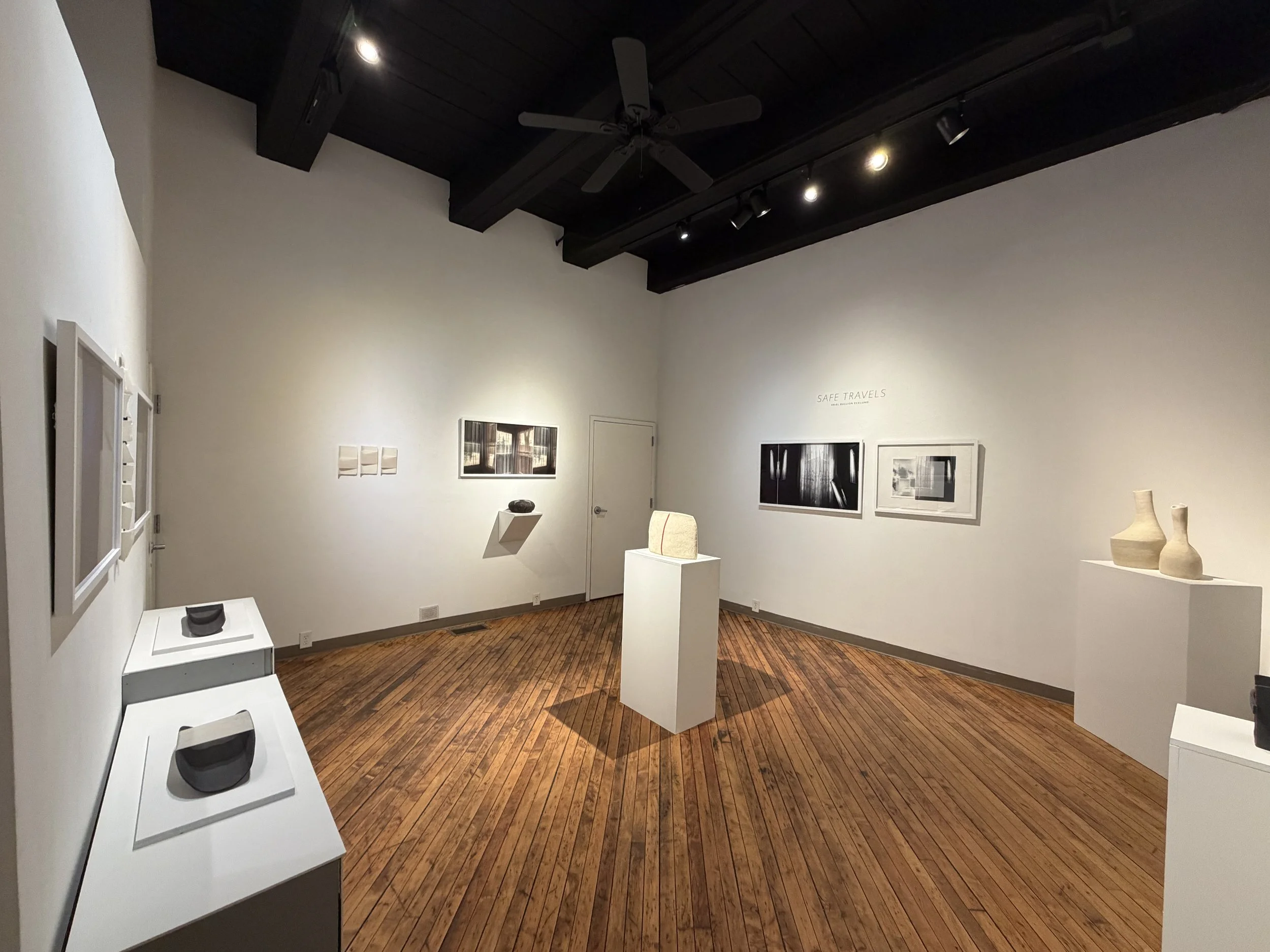 Partial installation of Safe Travels at Anthony Brunelli Fine Arts, May 2026