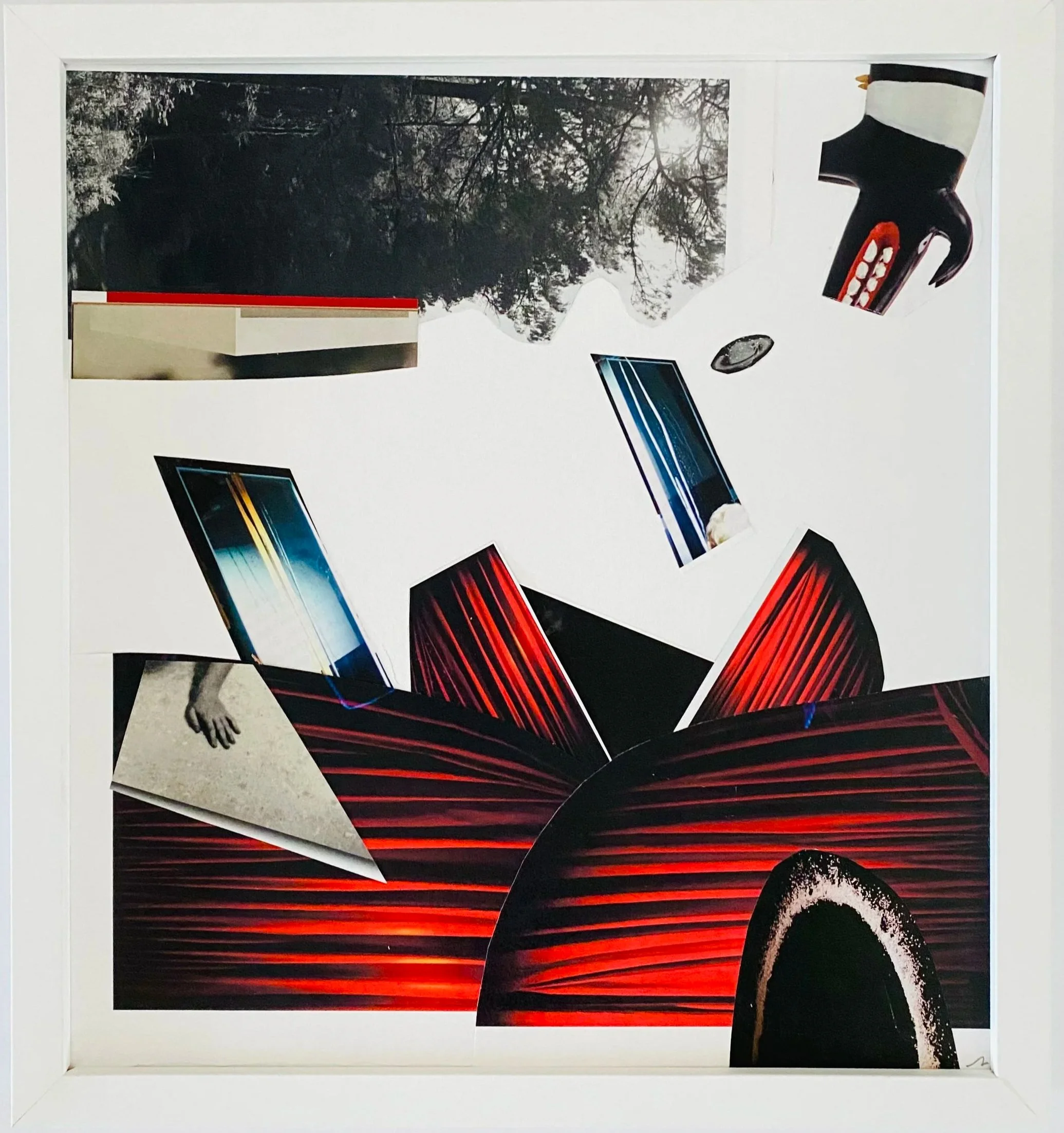 When Worlds Collide, 13” x 12”, acrylic and collage on archival board, 2026
