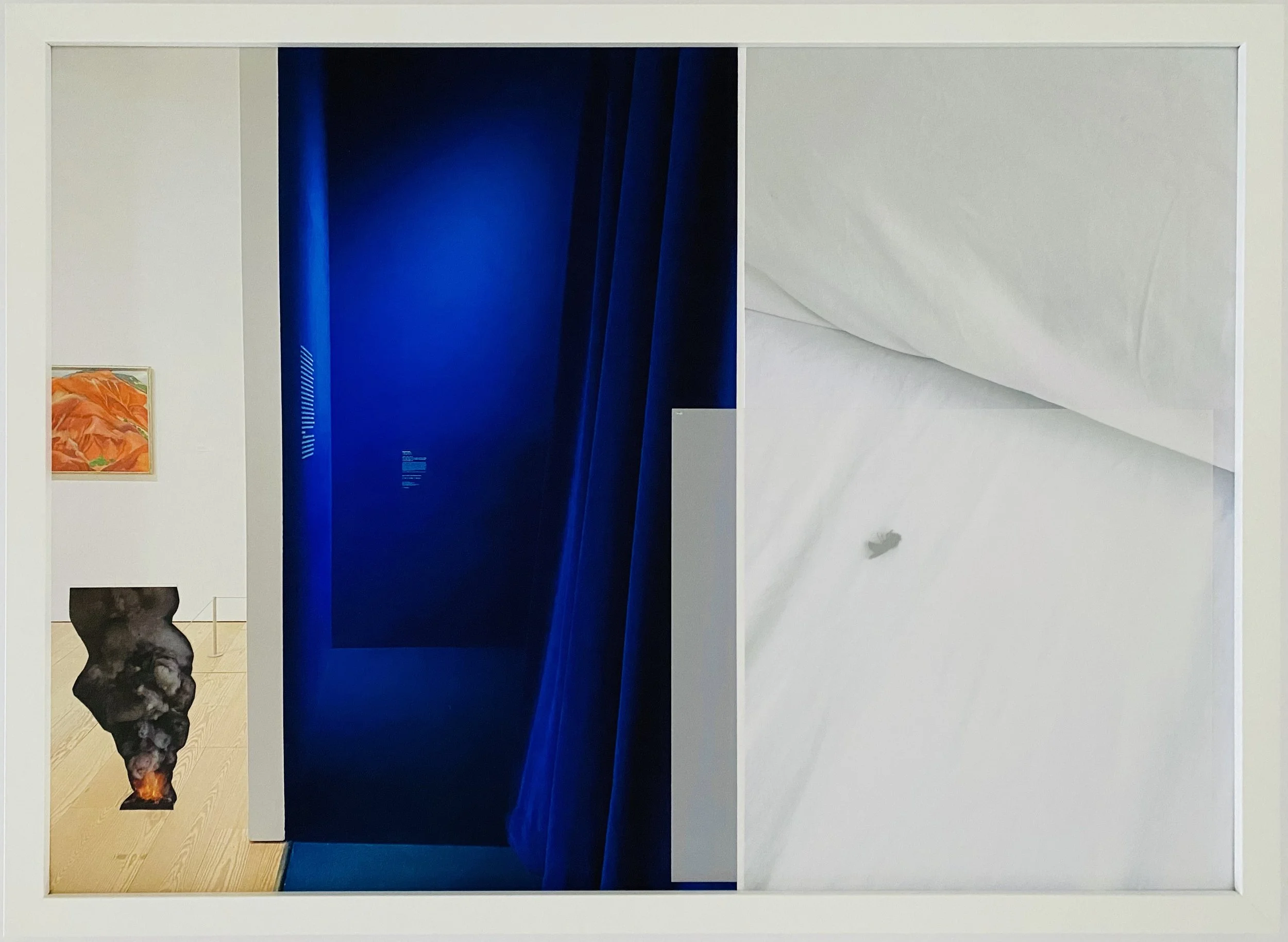 Untitled, 22” x 30” (framed size), archival giclee, collage, thread and vellum, 2026
