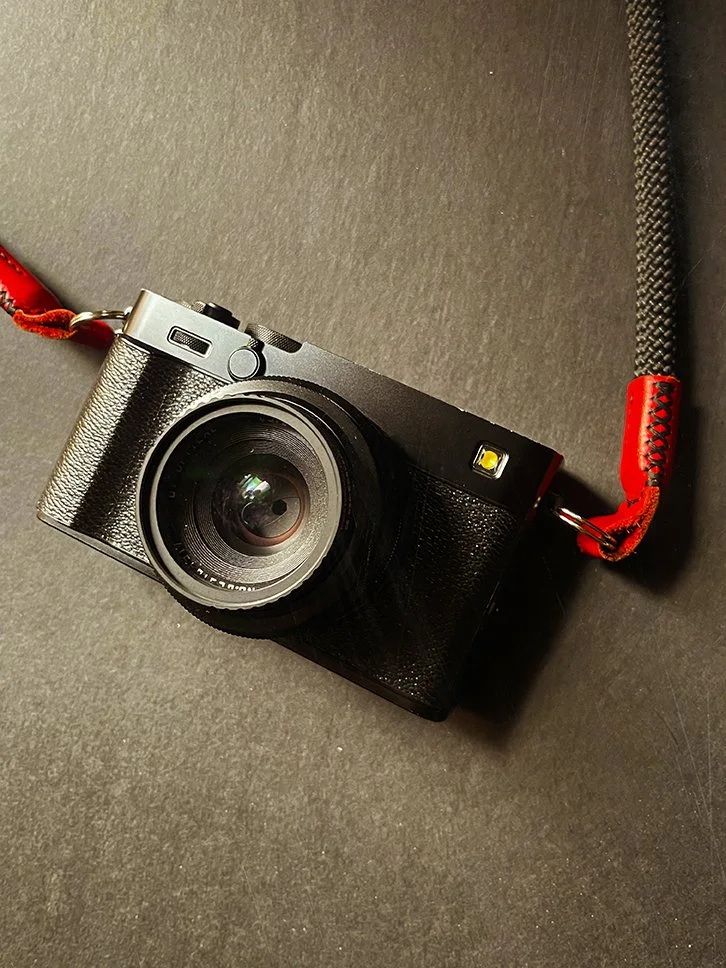 Fuji X-E5 — a modern mirrorless camera.