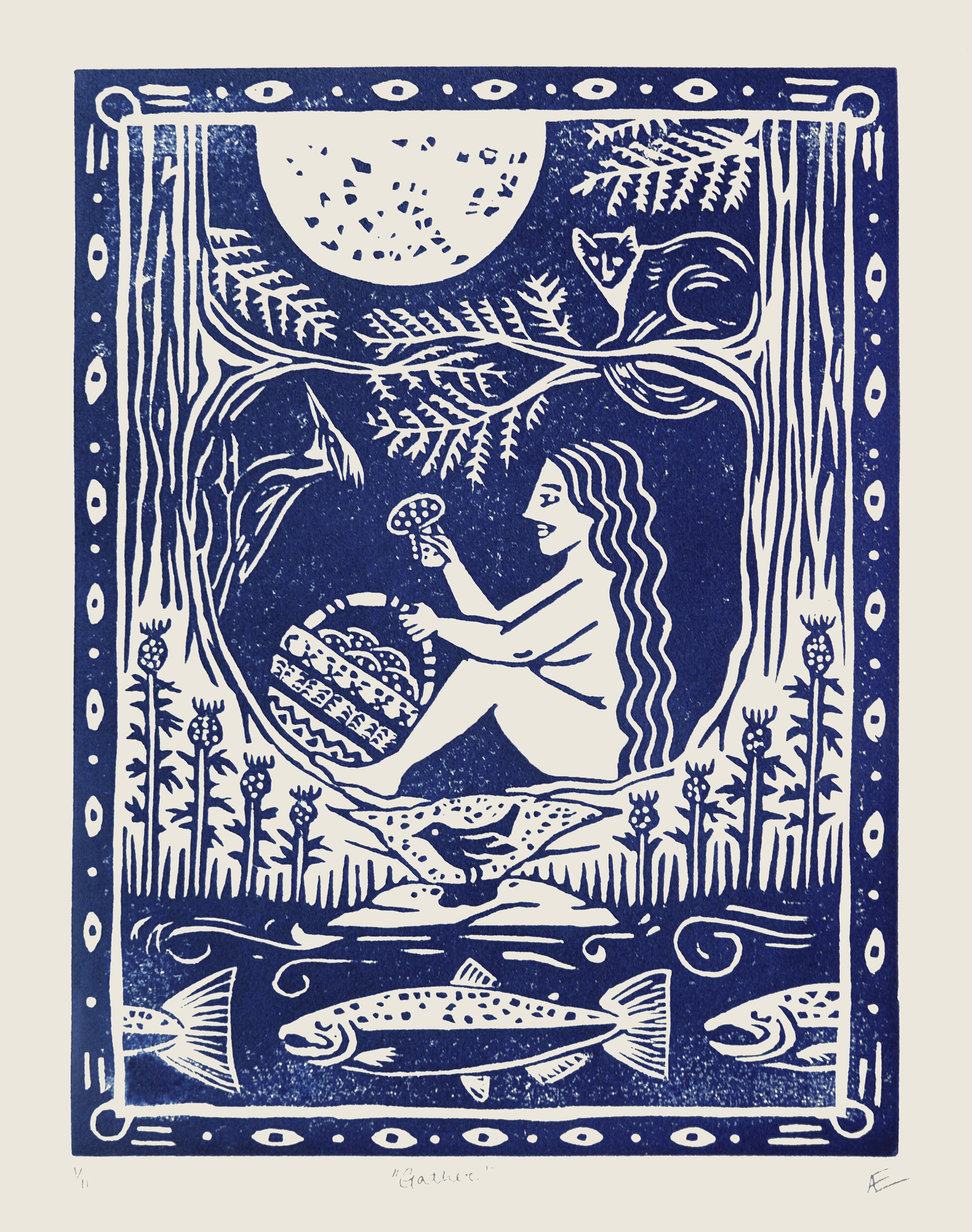 Gather - Block print