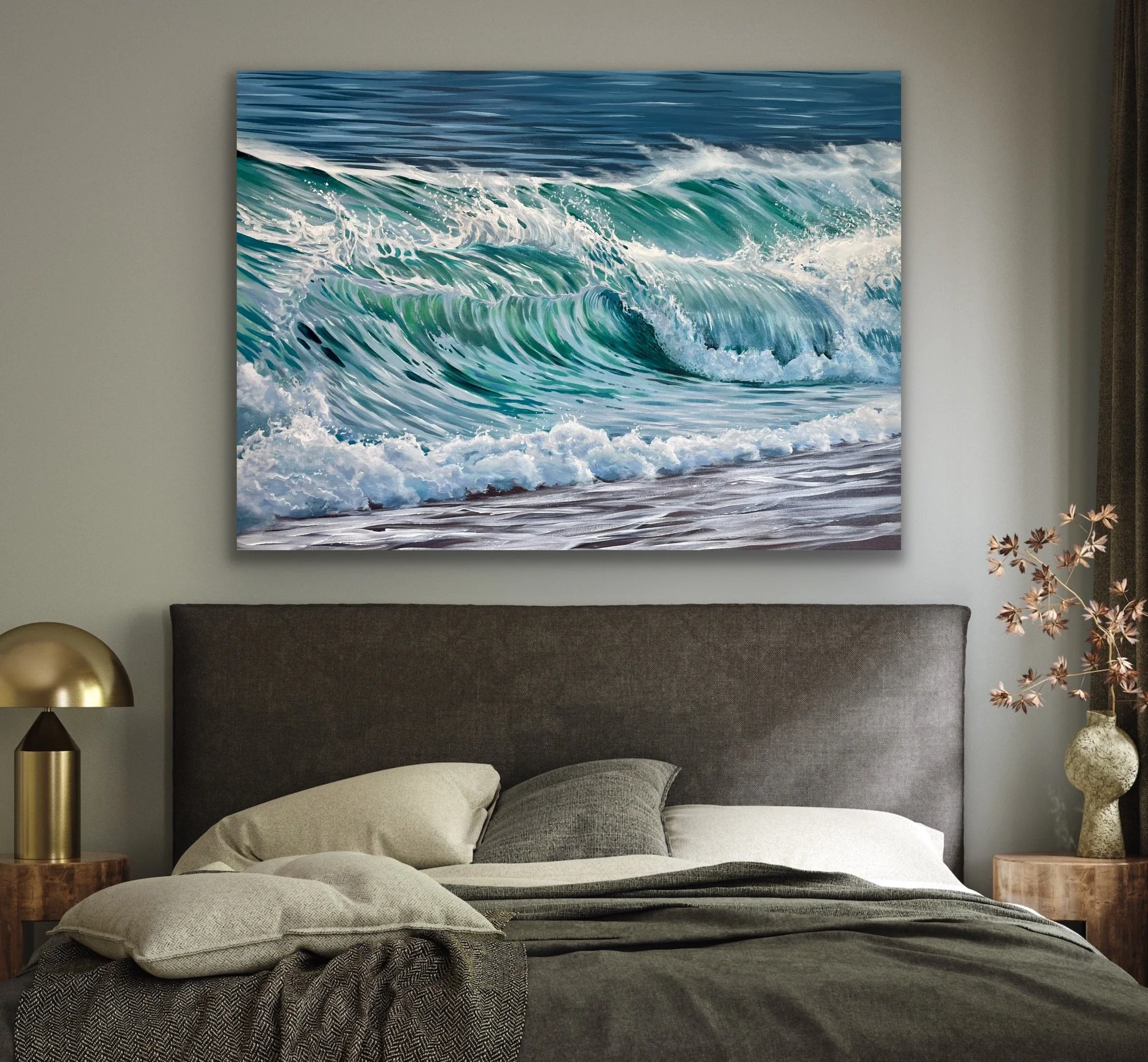 Blue Water Painting by Hannah Fountain