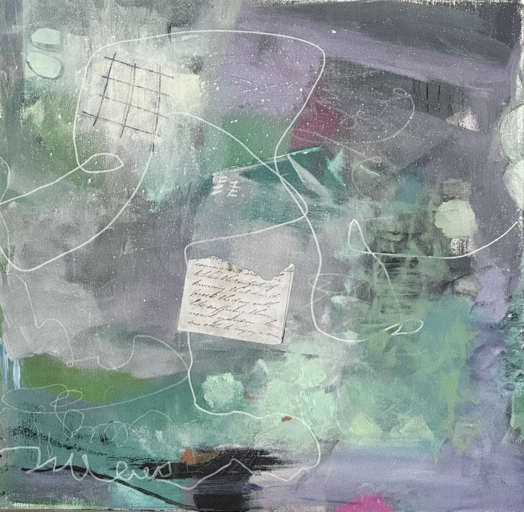 Home is Where I Want to Be
24" x 24"   mixed media on canvas