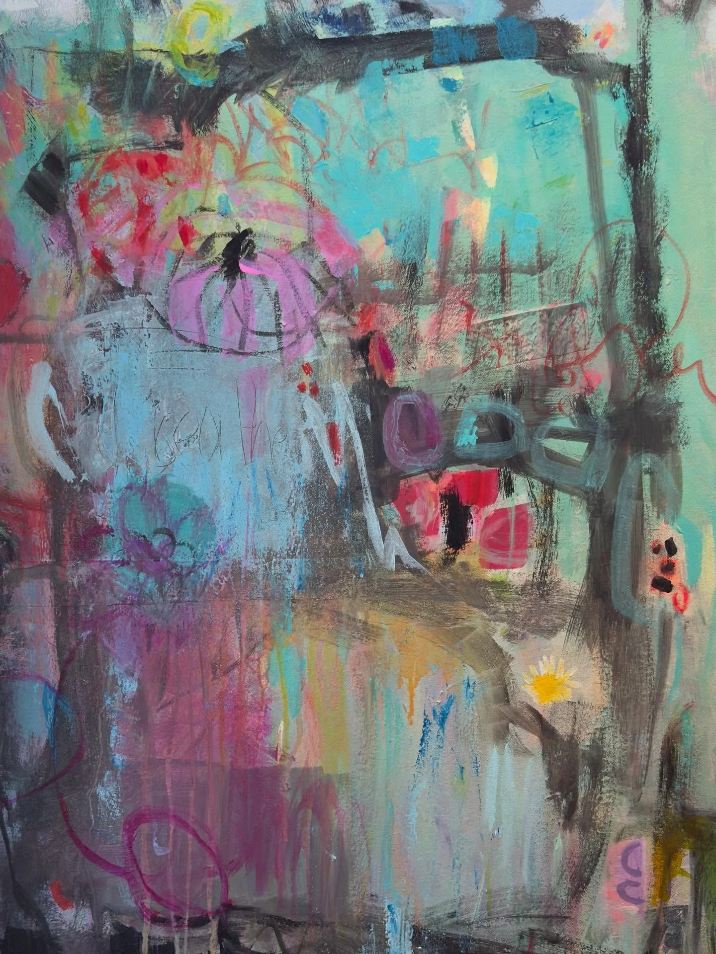 ✨ &ldquo;The Calm in the Chaos&rdquo;&hellip;24&rdquo; x 48&rdquo; ✨
This piece explores the delicate balance between turbulence and tranquility. Layers of movement and color collide, yet within the energy there is a stillness that invites reflection