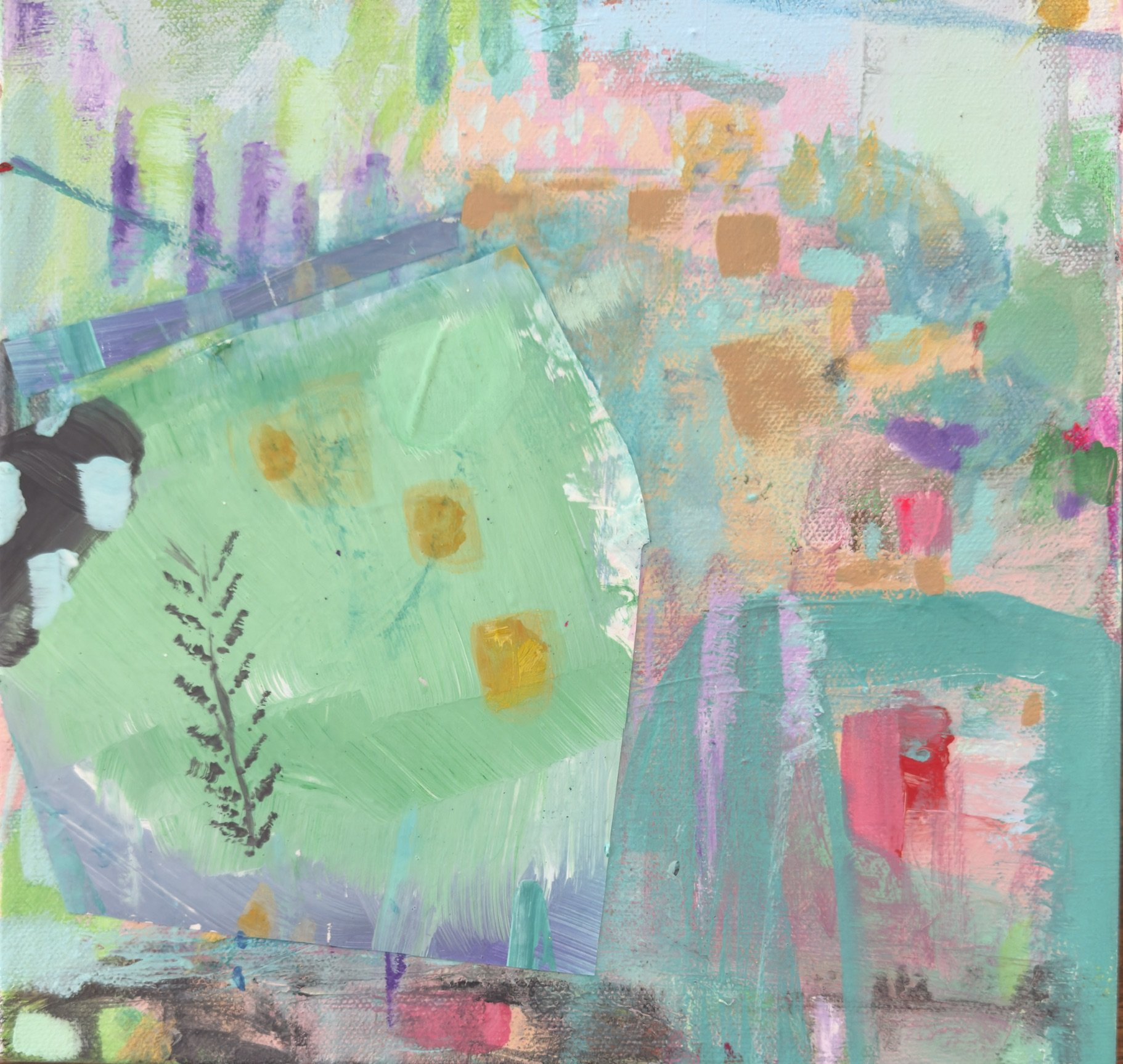 Around the Table
10" x 10"   mixed media on canvas
$350