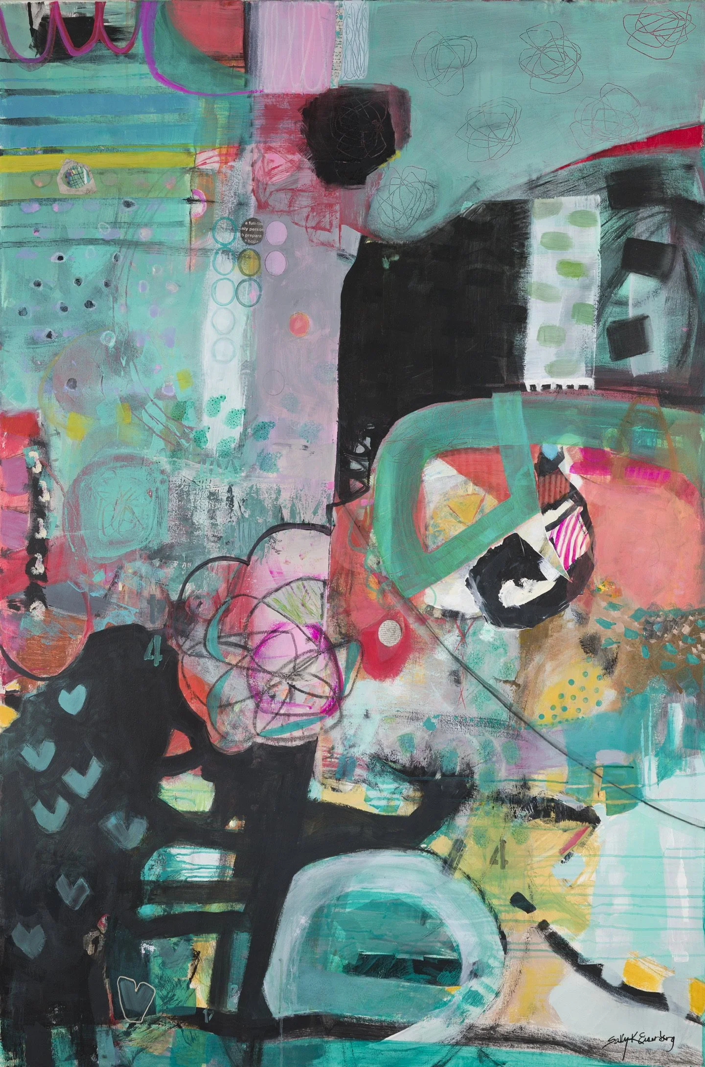 Be Curious
72" x 48"    mixed media on canvas