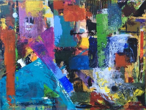 Cityscape
18" x 24" acrylic on canvas