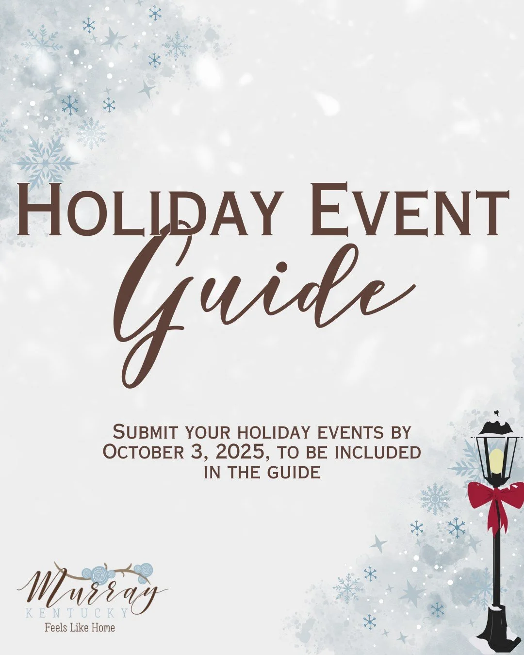 Send us your holiday events to be featured in this year's Holiday Event Guide! 🎄

All information can be shared with brittanykenner@tourmurray.com by October 3, 2025.
#MKY #murrayky
