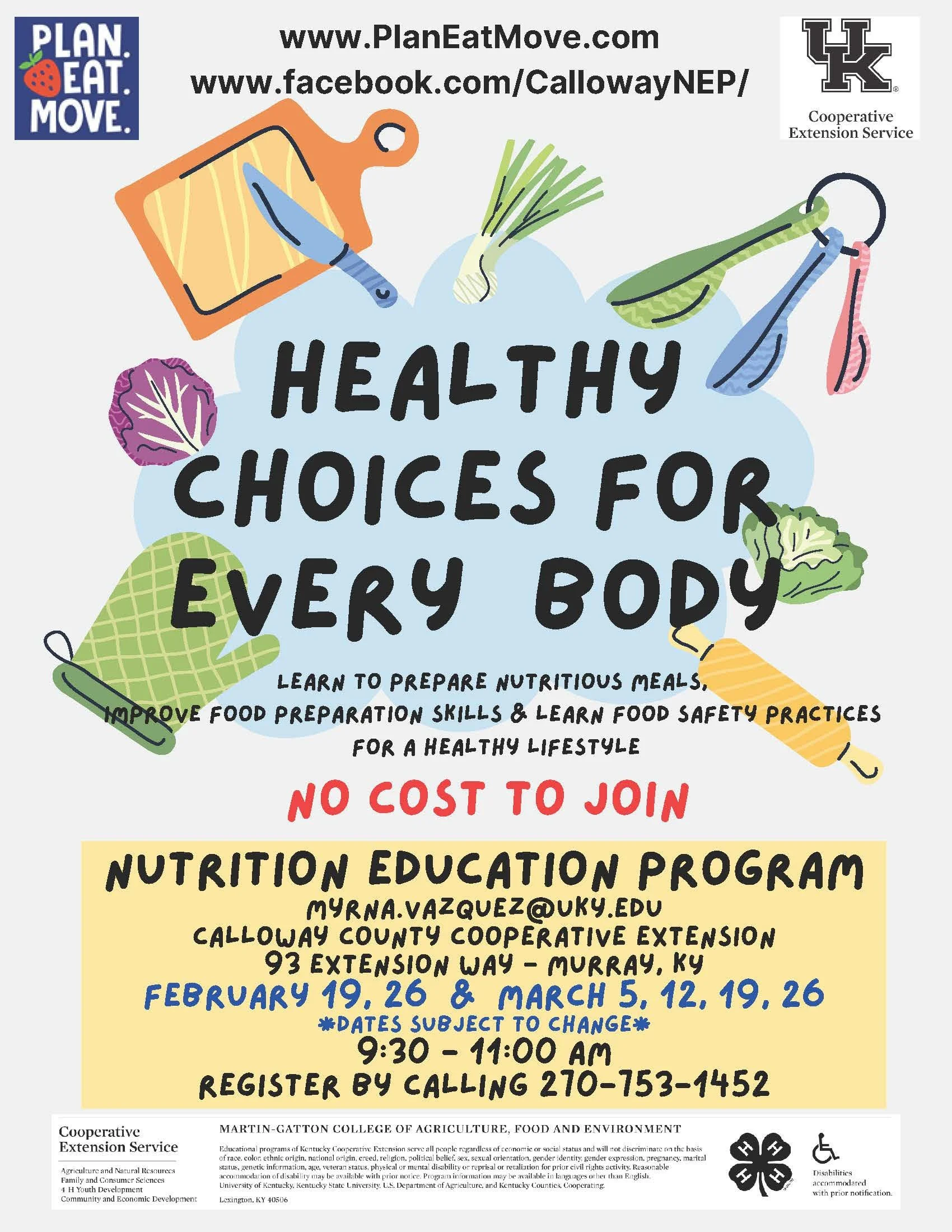 Nutrition Education Program @ Calloway County Extension Office