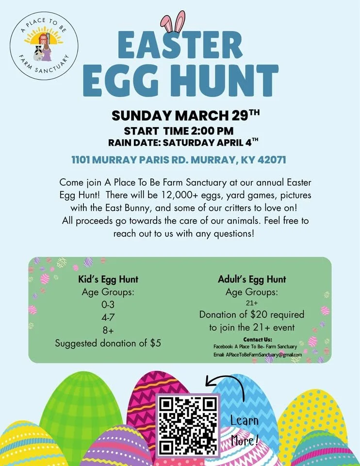 A Place To Be Farm Sanctuary Egg Hunt 