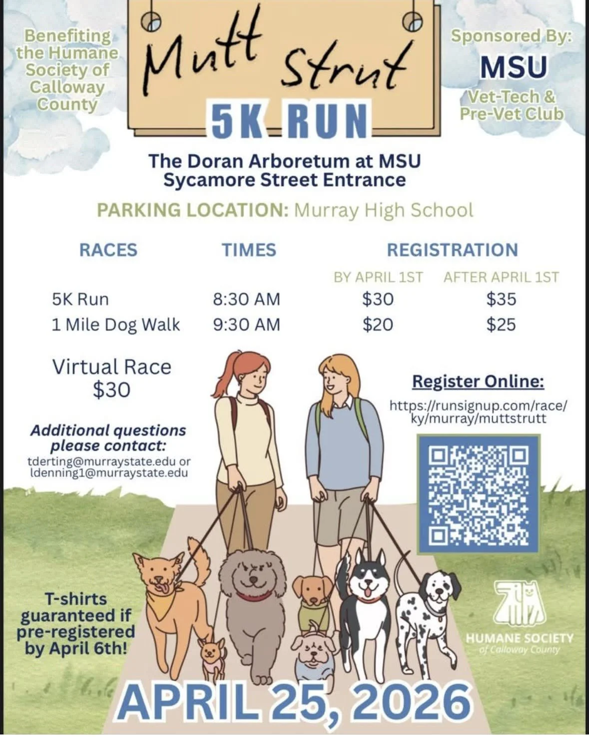 Mutt Strut 5K Run Benefiting Humane Society of Calloway County 
