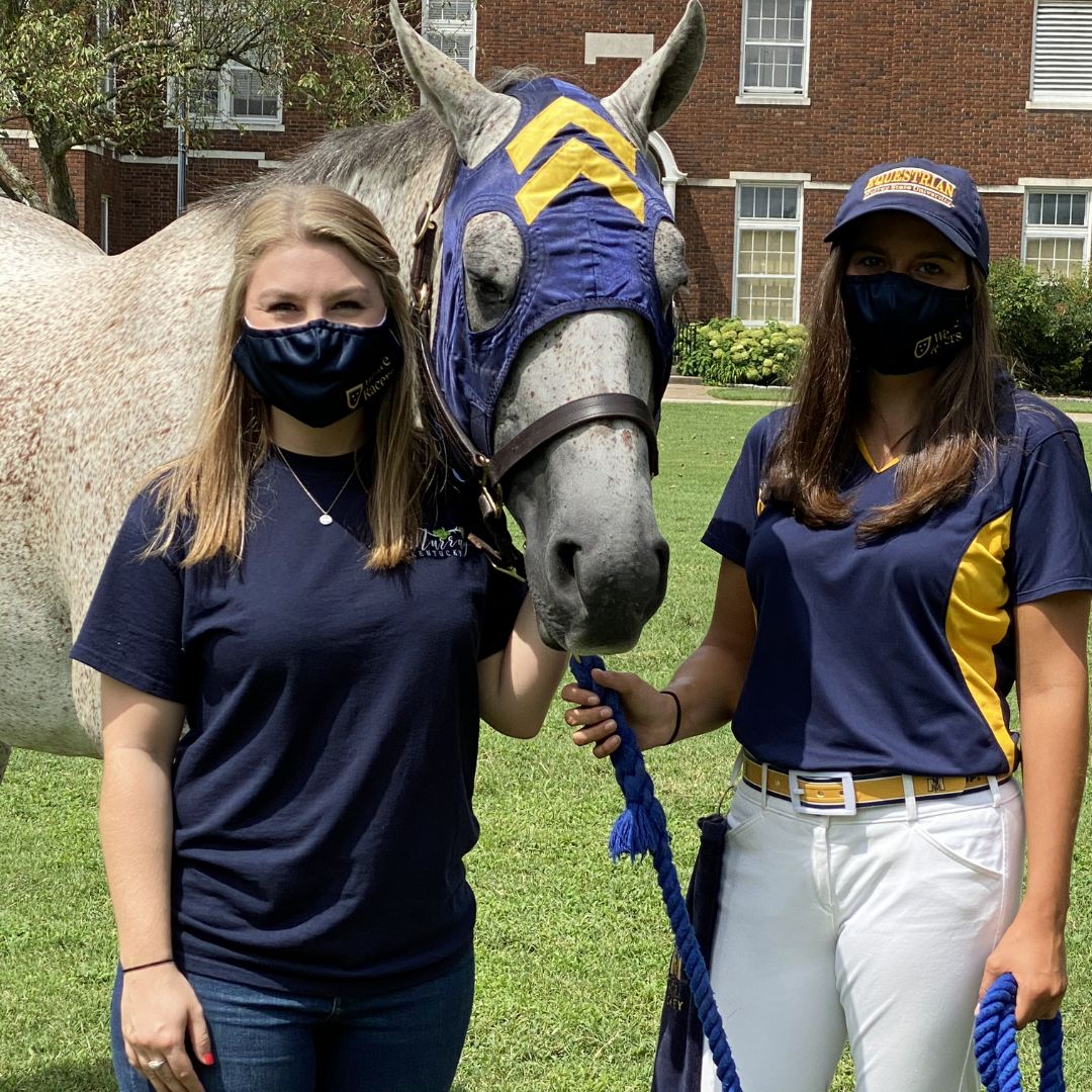 Kayla with Racer One from Murray State University