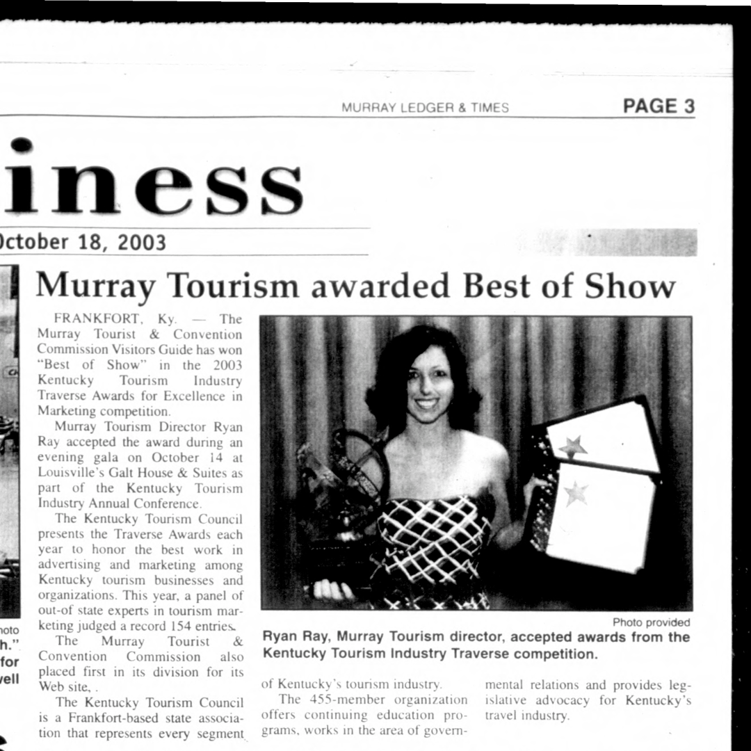 Ryan Ray wins Tourism Best of Show