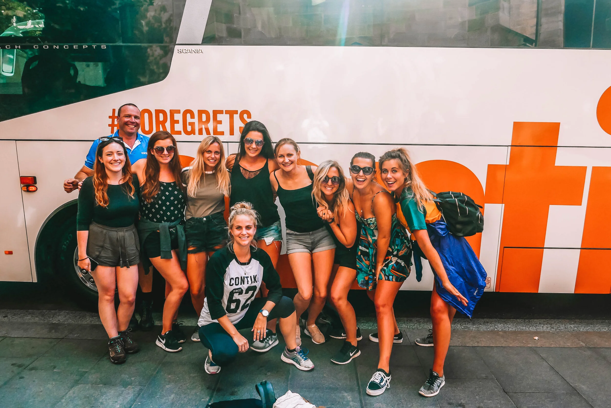  Me with my crew on the Beaches and Reefs trip! 