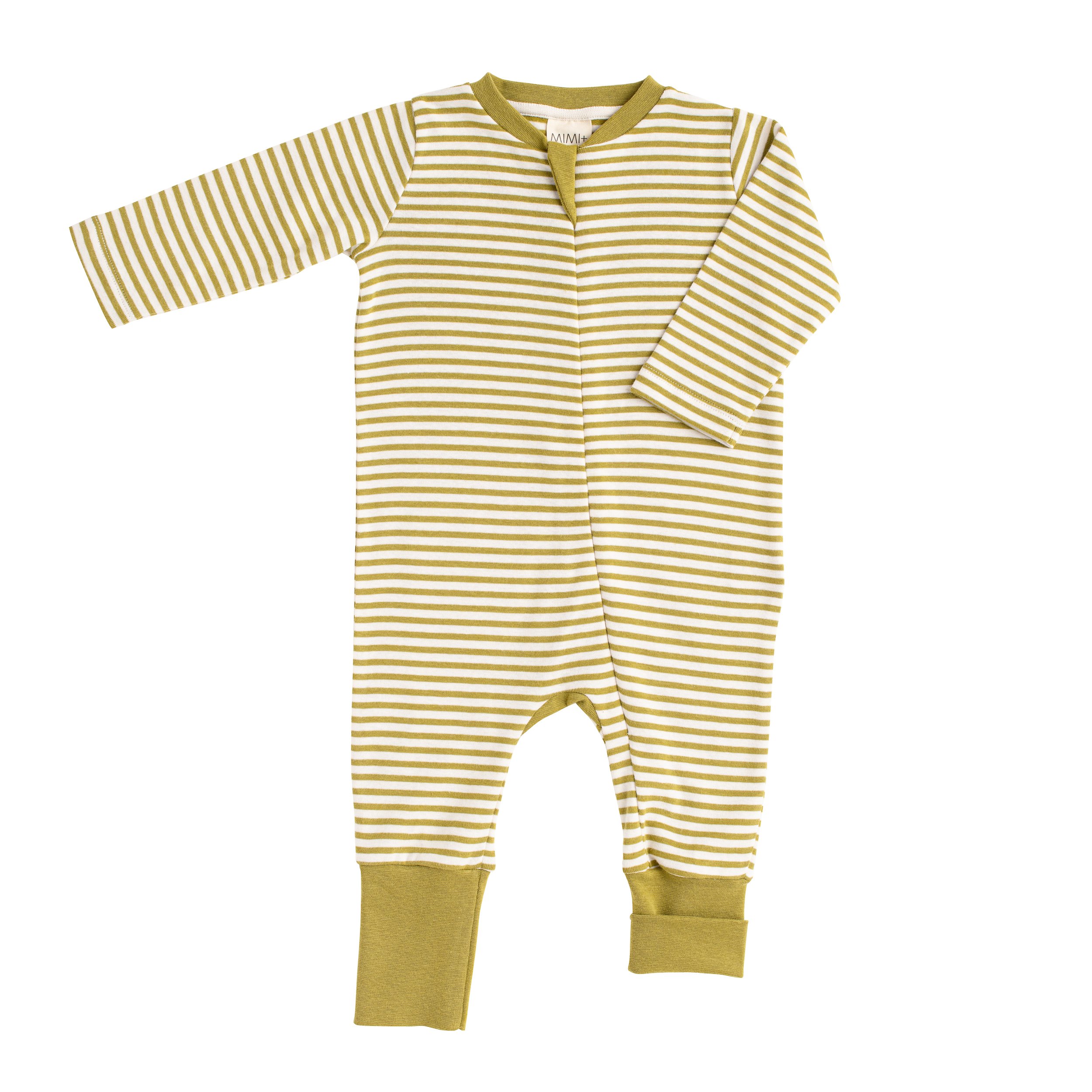 Mimi bowe Khaki Ecru Stripe Babygro €35 .jpg
