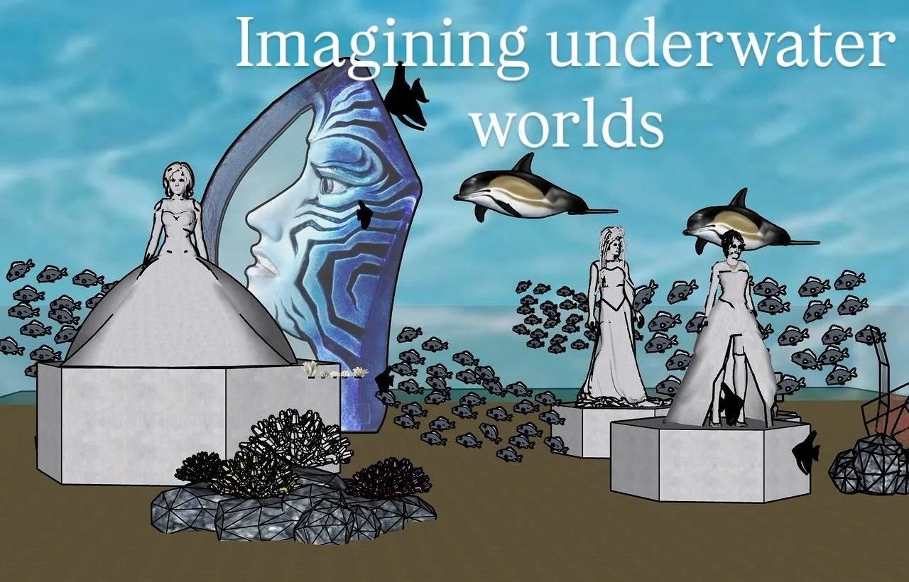 Working on an new concept an underwater goddess garden #underwater #underwaterworld