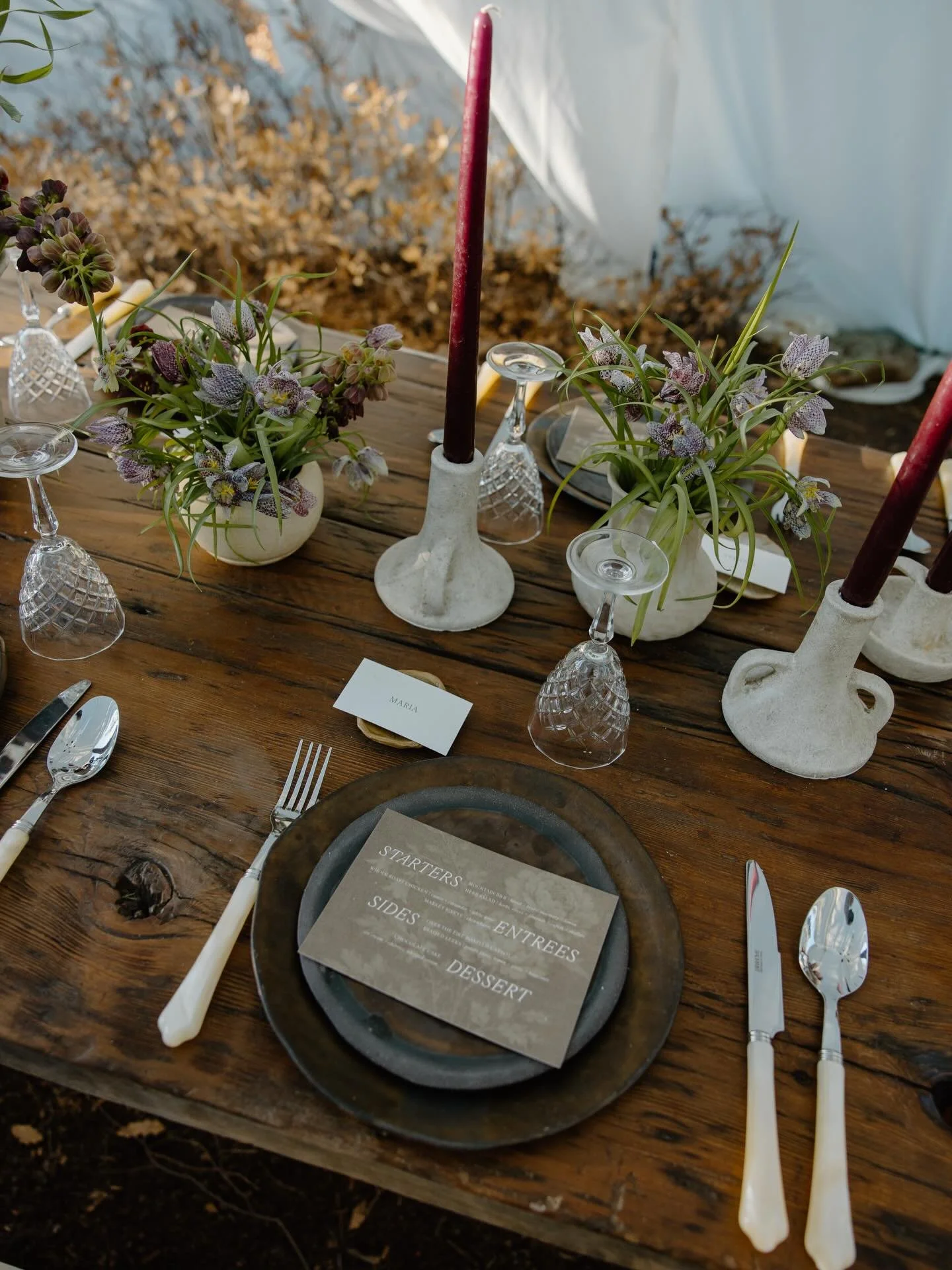 The most beautiful &amp; intimate reception set in the mountains of New Mexico 🤎

photography/videography @audreydarkephoto
venue/food @pinetum_northern.nm
floral design @oldiesflowerco
textile and floral artistry @nomeolvides.eptx
styling @sunny.si