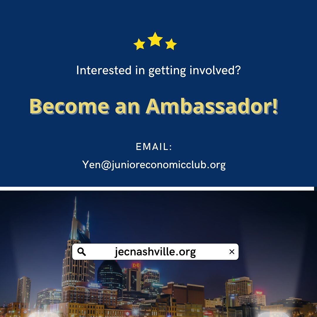 Interested in getting more involved? Consider become a JEC ambassador!