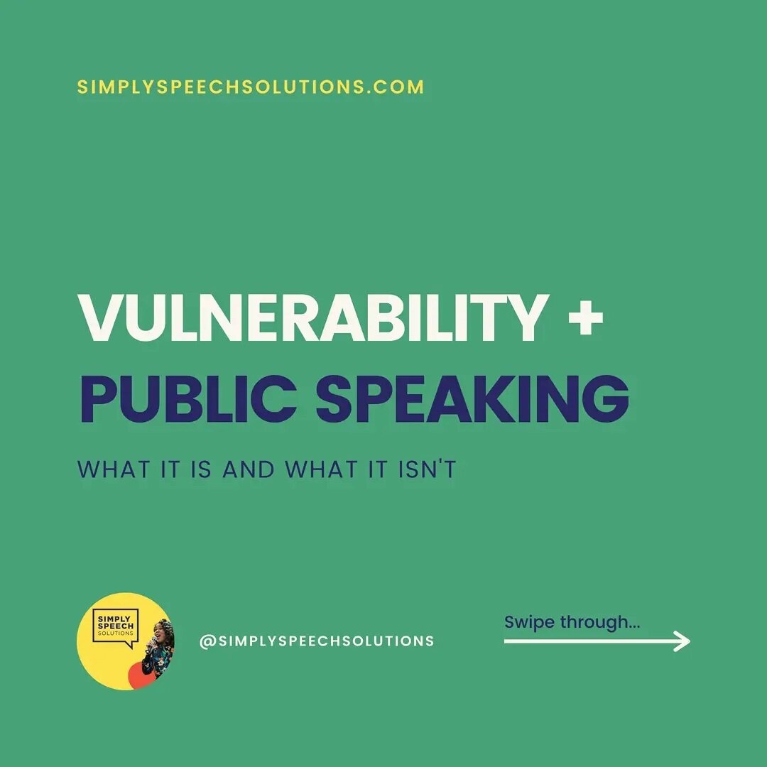 Vulnerability can be a powerful tool in public speaking, but how do you know how and what to share?

Here's a quick guide:

✔️ Vulnerability should not be manipulative

✔️ Vulnerability should be intentional.

✔️ Vulnerability should be safe.

Before