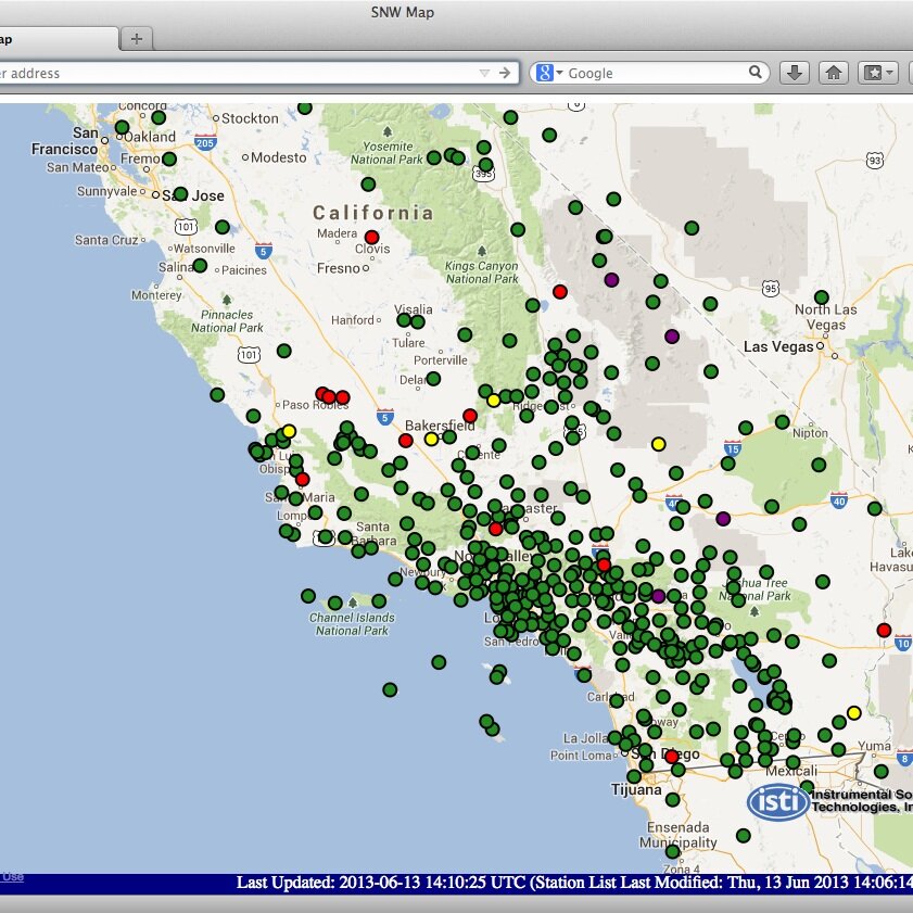 ISTI - Products - Software - SeisNetWatch - SNW_Web_Map_street