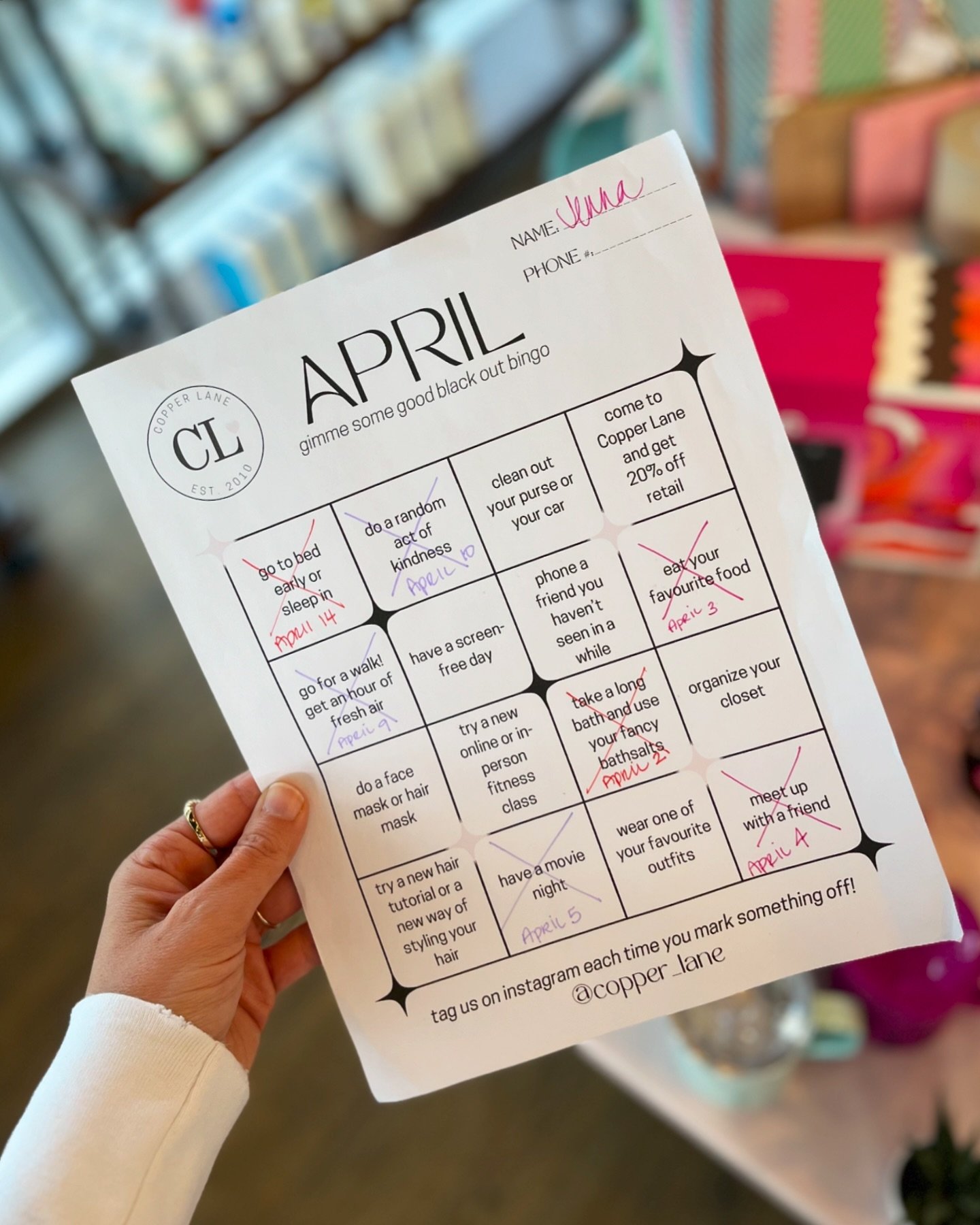 Ok Bingo people! How&rsquo;s it going? We&rsquo;re mid-month, it&rsquo;s time to get going on blacking out your squares!! Which one do you think will be the hardest to complete? Let us know in the comments ✨

Do you need a Bingo card? You can print o