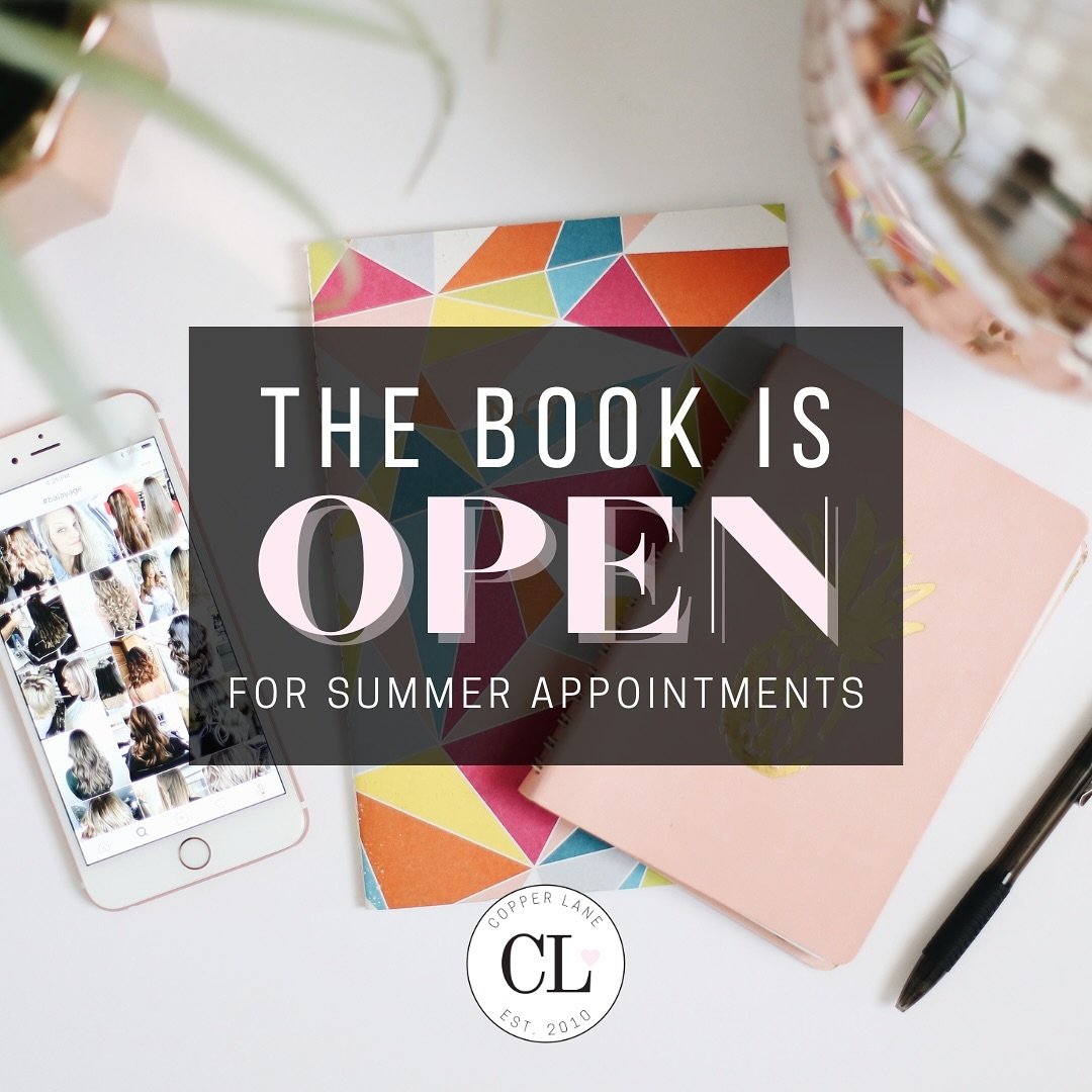 It&rsquo;s mid-May, and you know what that means! SUMMER Appointment Book is now open!

Call us or book online to get your July, August, &amp; September appointments 🩷