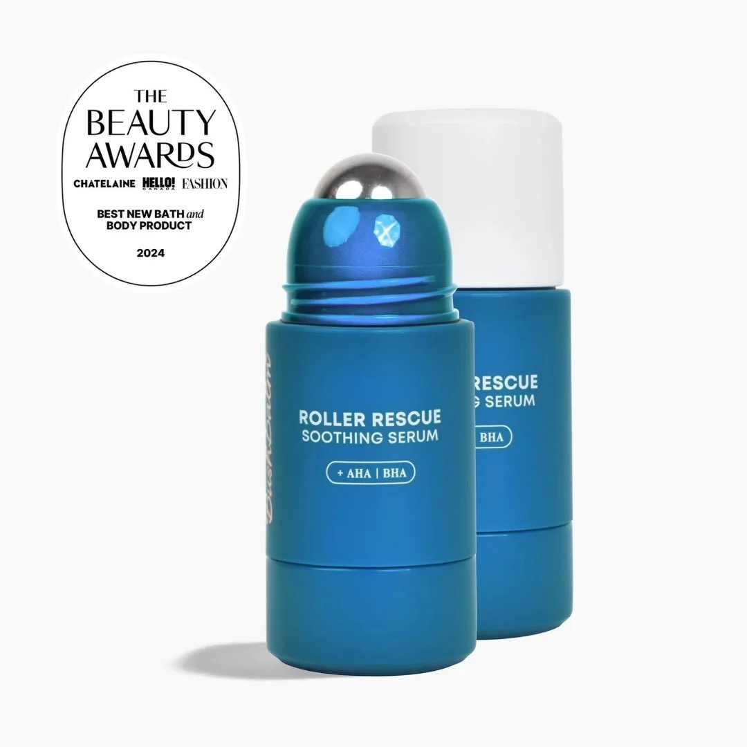 Product Spotlight: Roller Rescue Soothing Serum ➡️

Details:

Get smooth from every angle with Roller Rescue! Formulates with AHA/BHA, this lightweight serum gently smooths rough texture, helps visibly clear pores and improves the look of redness aft