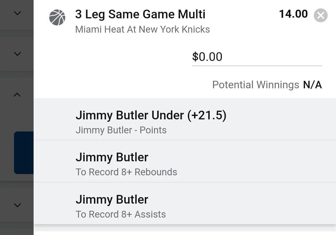 Butler 0.5 units. Take odds over $10
