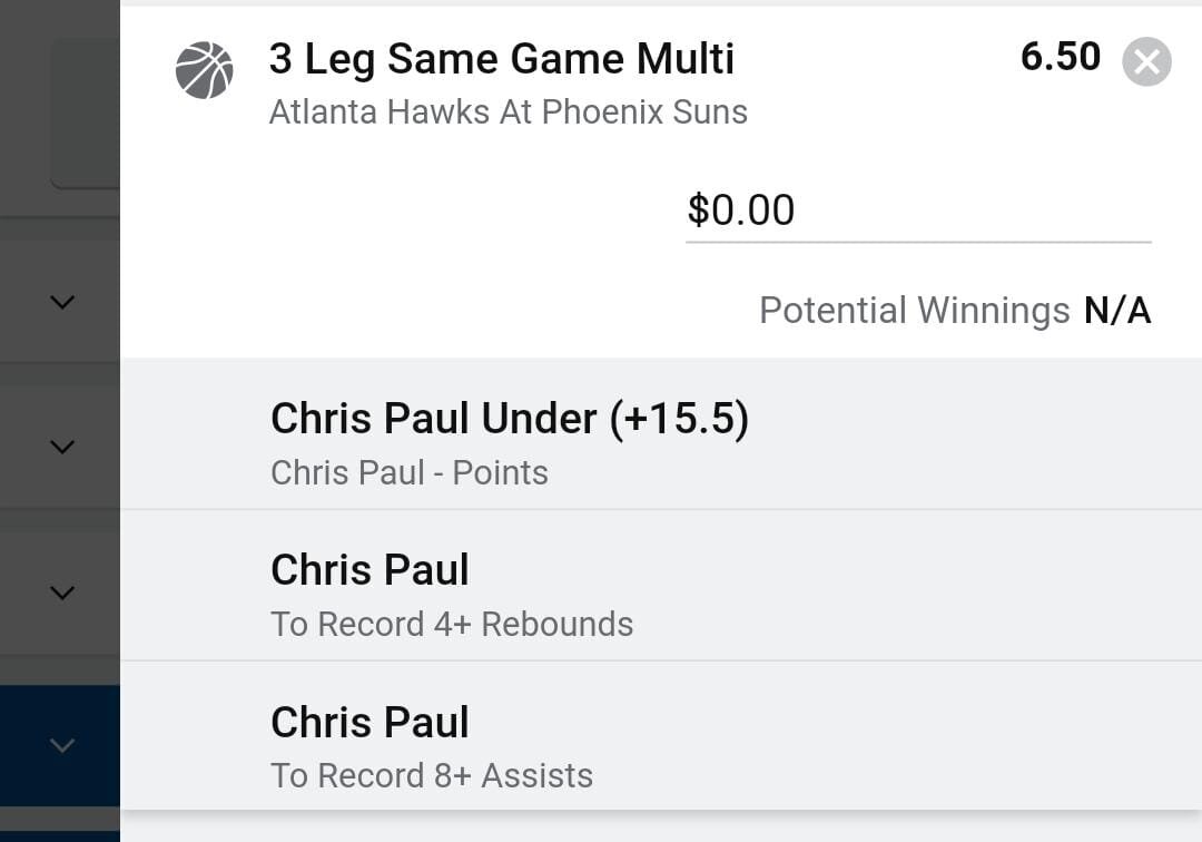 Chris Paul 1.5 units. Take odds over $5
