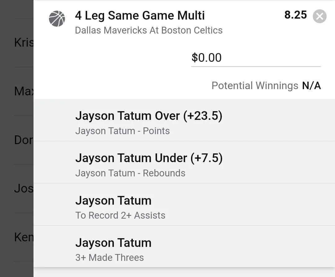 Tatum 1.5 units. Take odds over $6