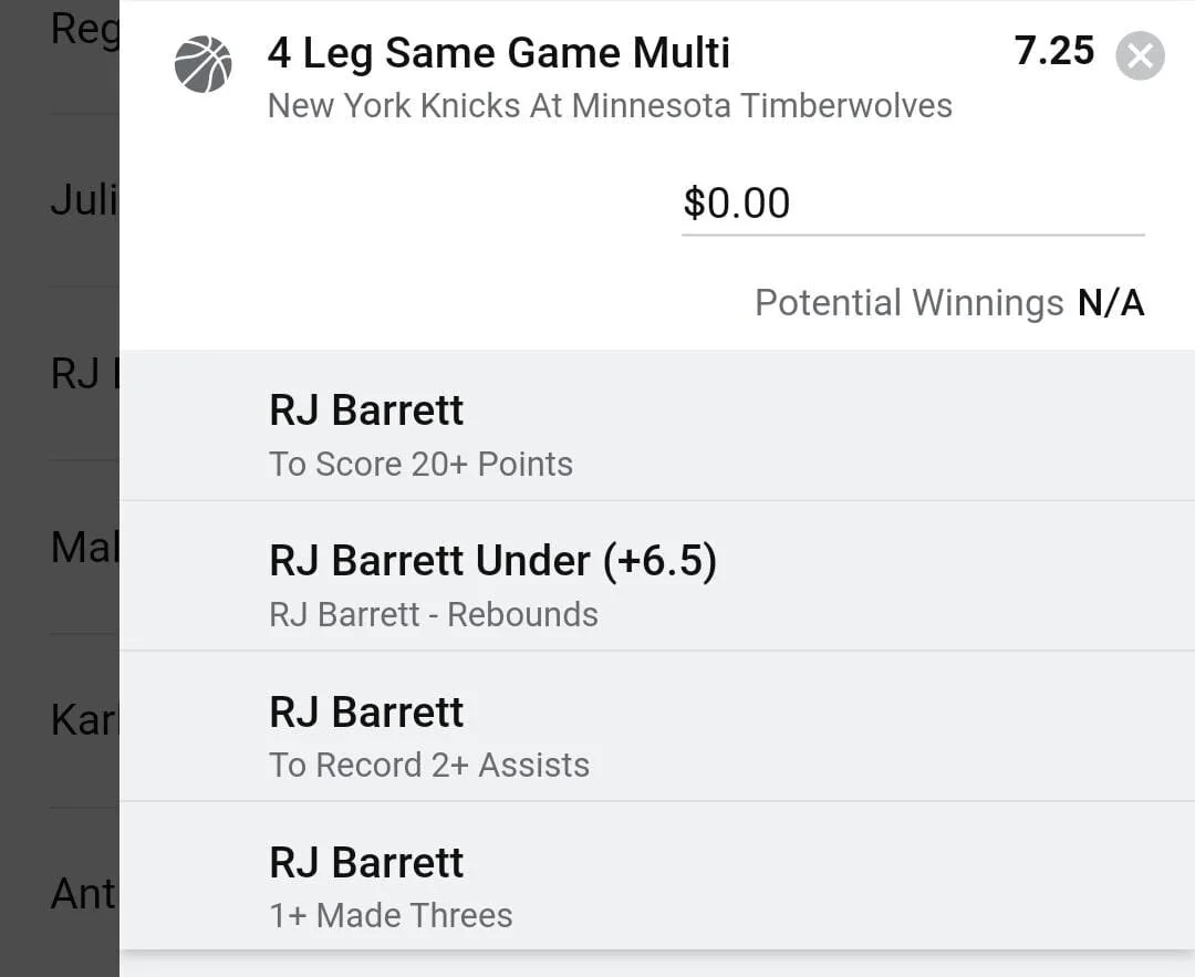 RJ 1.5 units. Take odds over $6