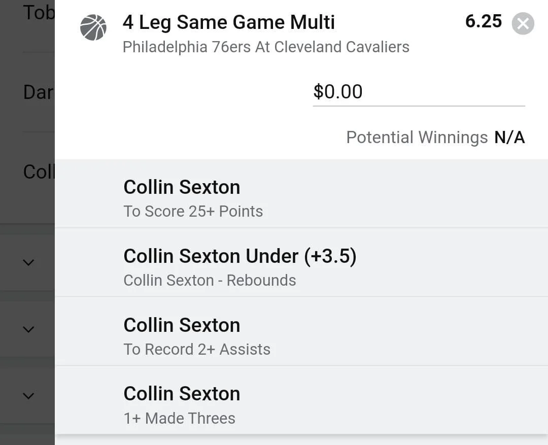 Sexton 1.5 units. Take odds over $4.5