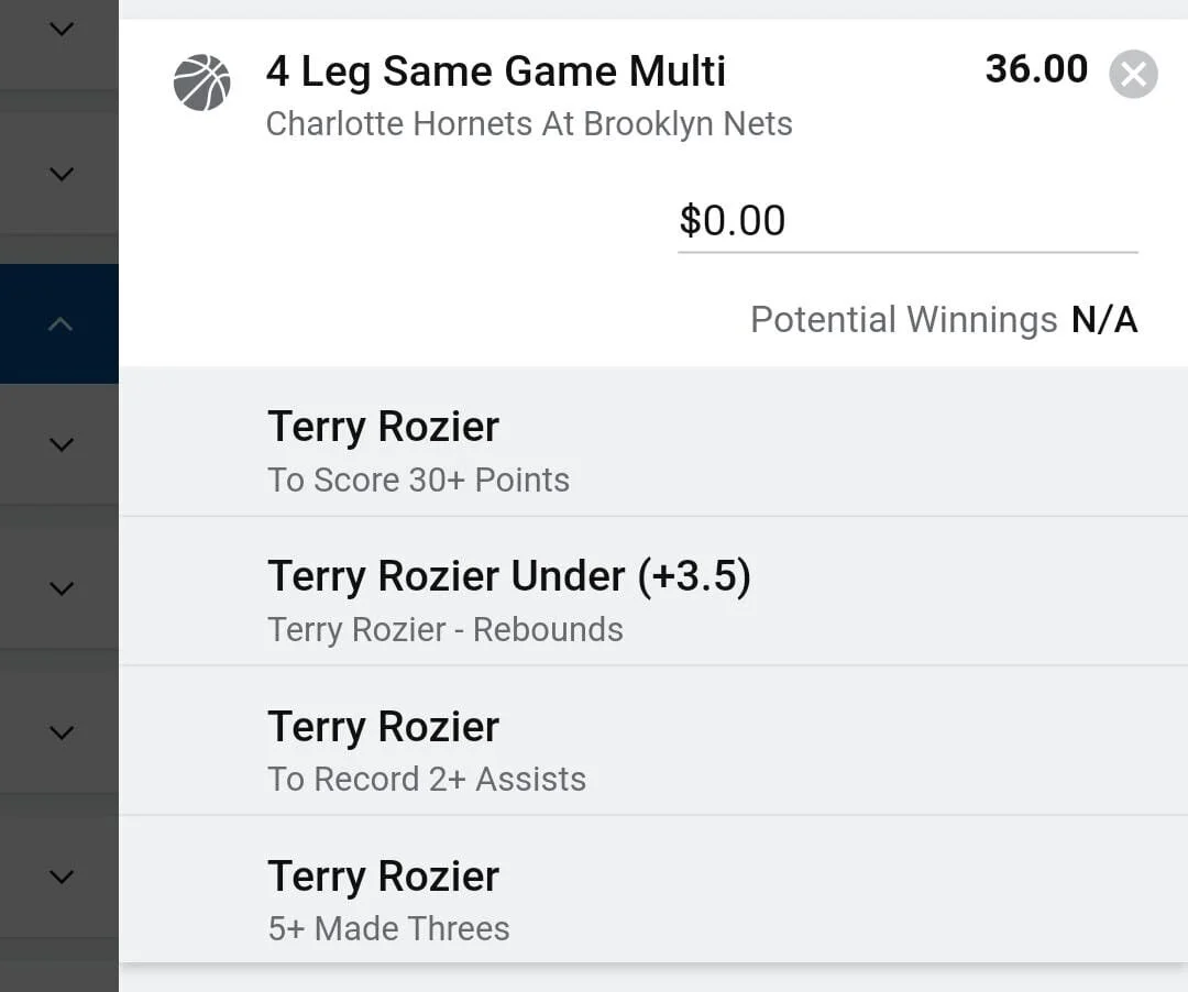 Terry 0.5 units. Take odds over $16