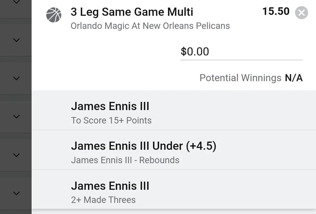 Ennis 0.5 units. Take odds over $9