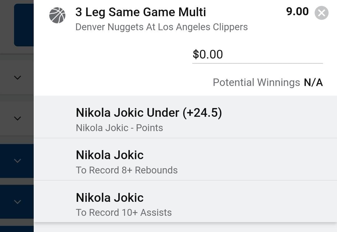 Jokic 1 unit. Take odds over $6