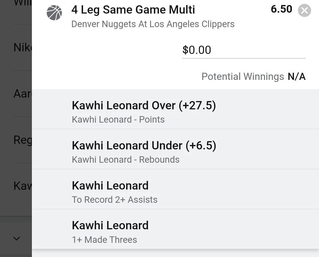 Kawhi 1.5 units. Take odds over $4.5