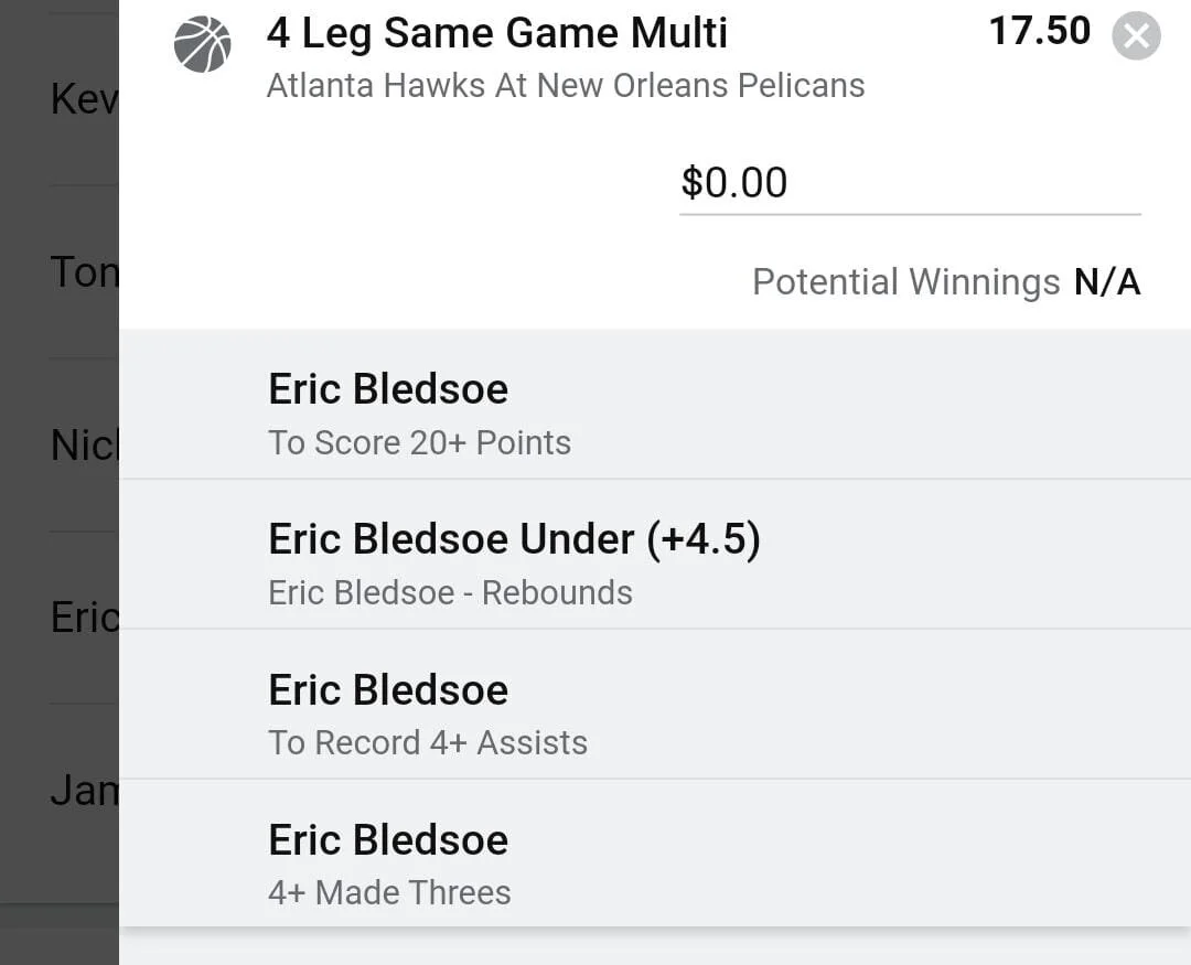 Bledsoe 0.5 units. Take odds over $15