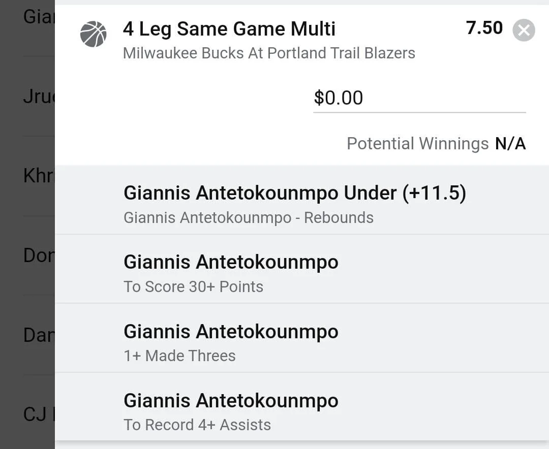 Giannis 1.5 units. Take odds over $6