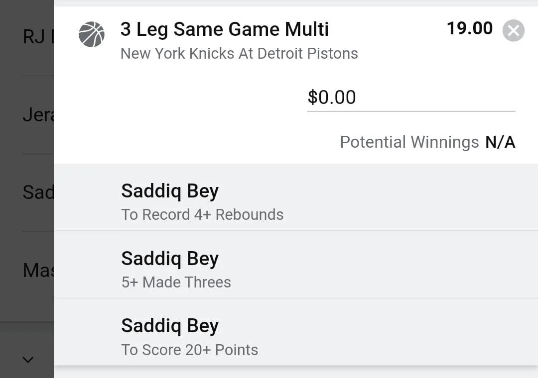 Bey 0.5 units. Take odds over $15