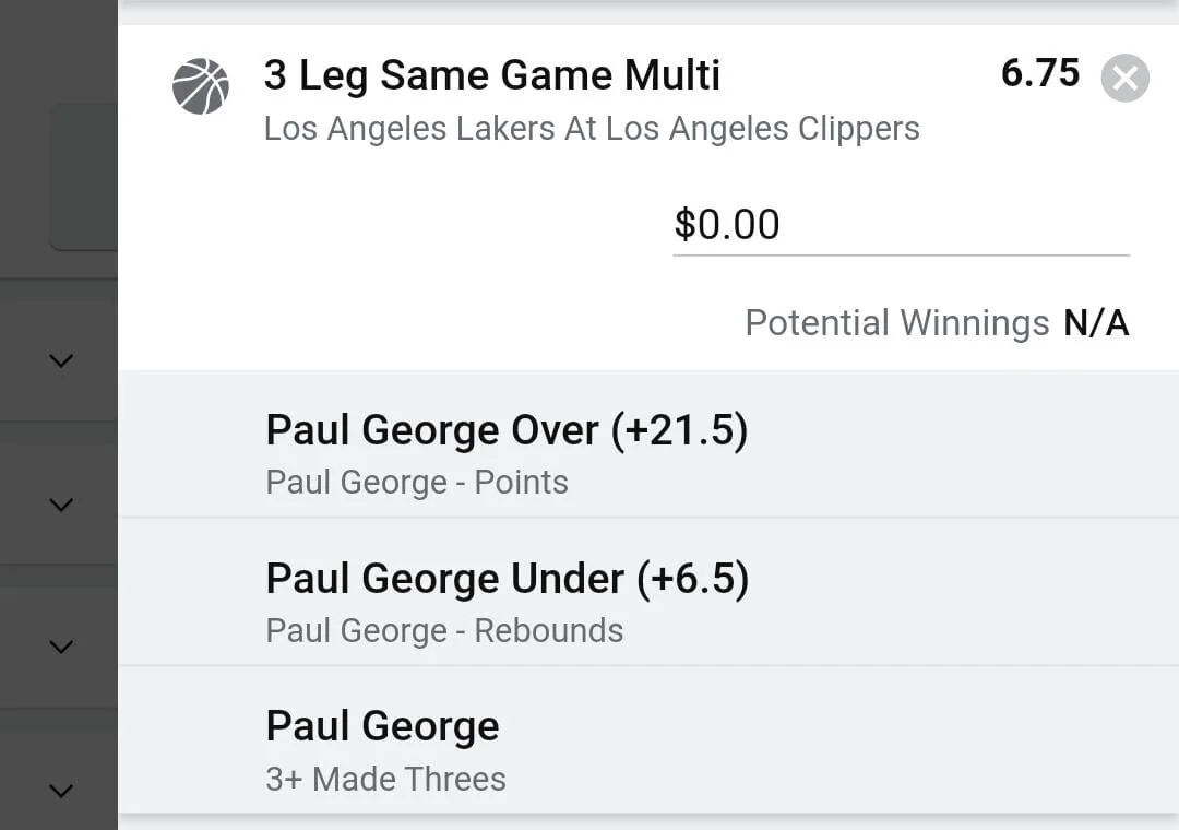 Paul George 1.5 units. Take odds over $5