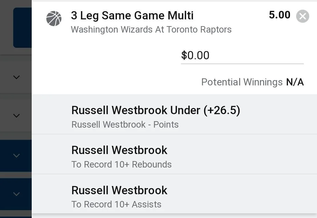 Westbrook 2 units. Take odds over $4