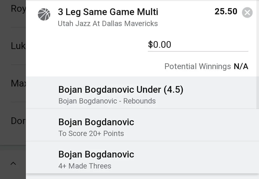 Bojan 0.5 units. Take odds over $15