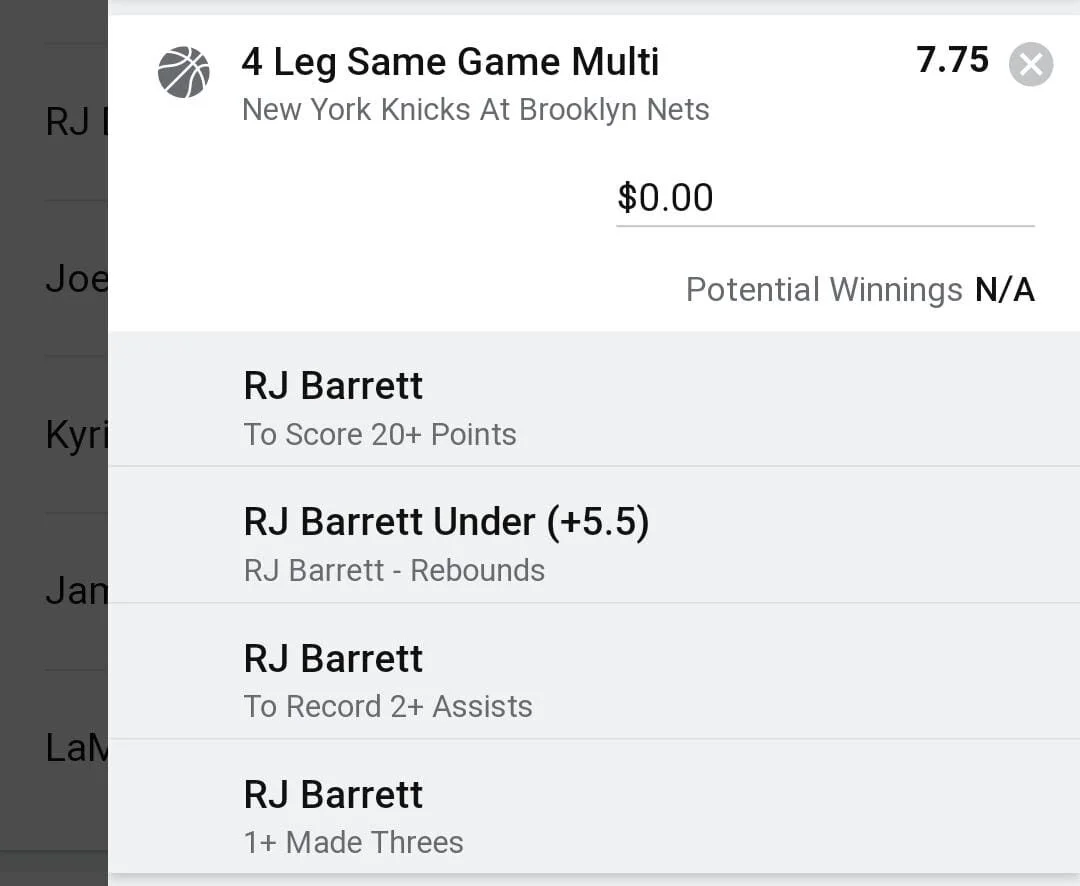 RJ 1.5 units. Take odds over $6