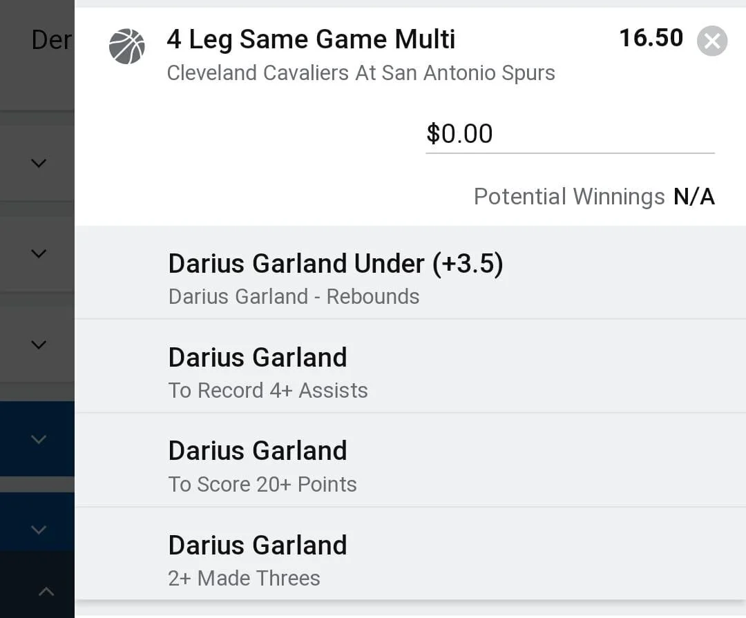 Garland 0.5 units. Take odds over $10
