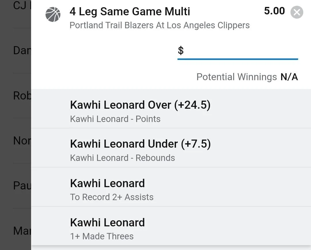 Paul George 0.5 units. Take odds over $12