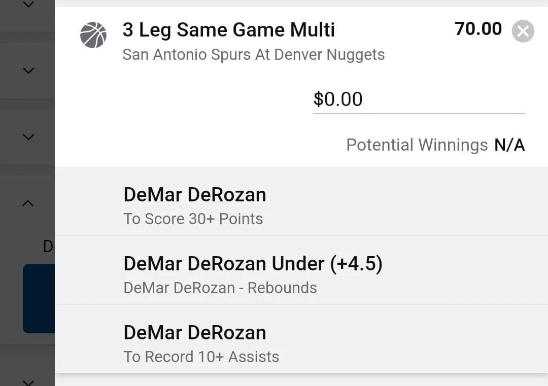 DeRozan 0.5 units. Take odds over $40