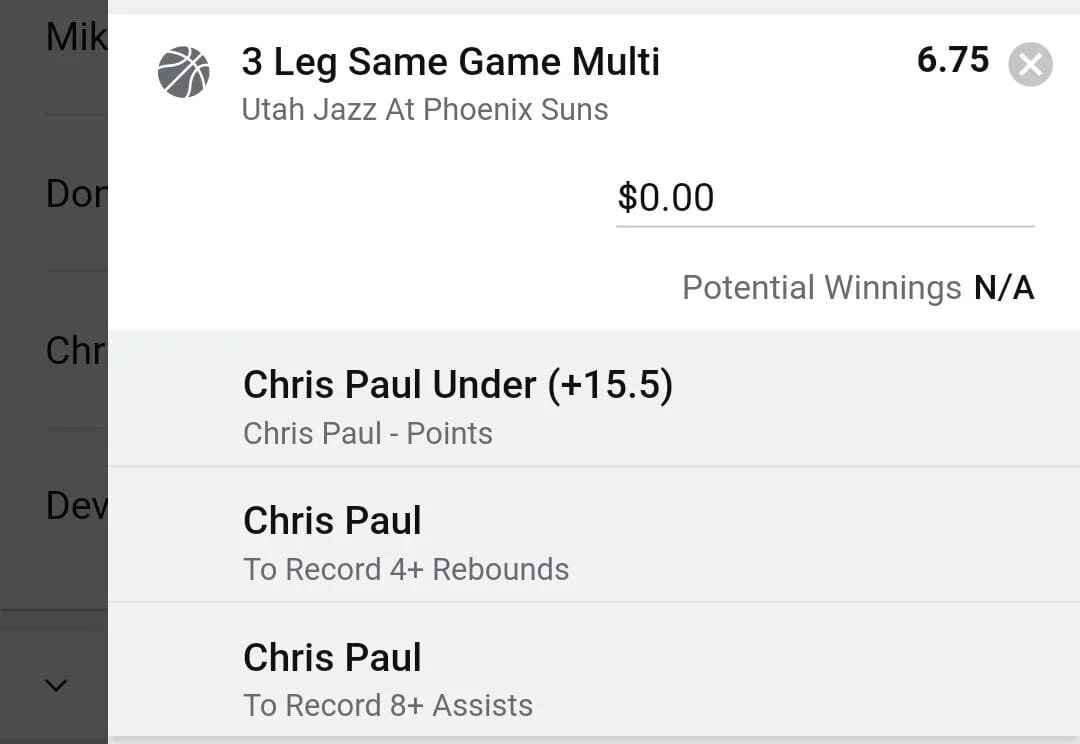 Chris Paul 1.5 units. Take odds over $5