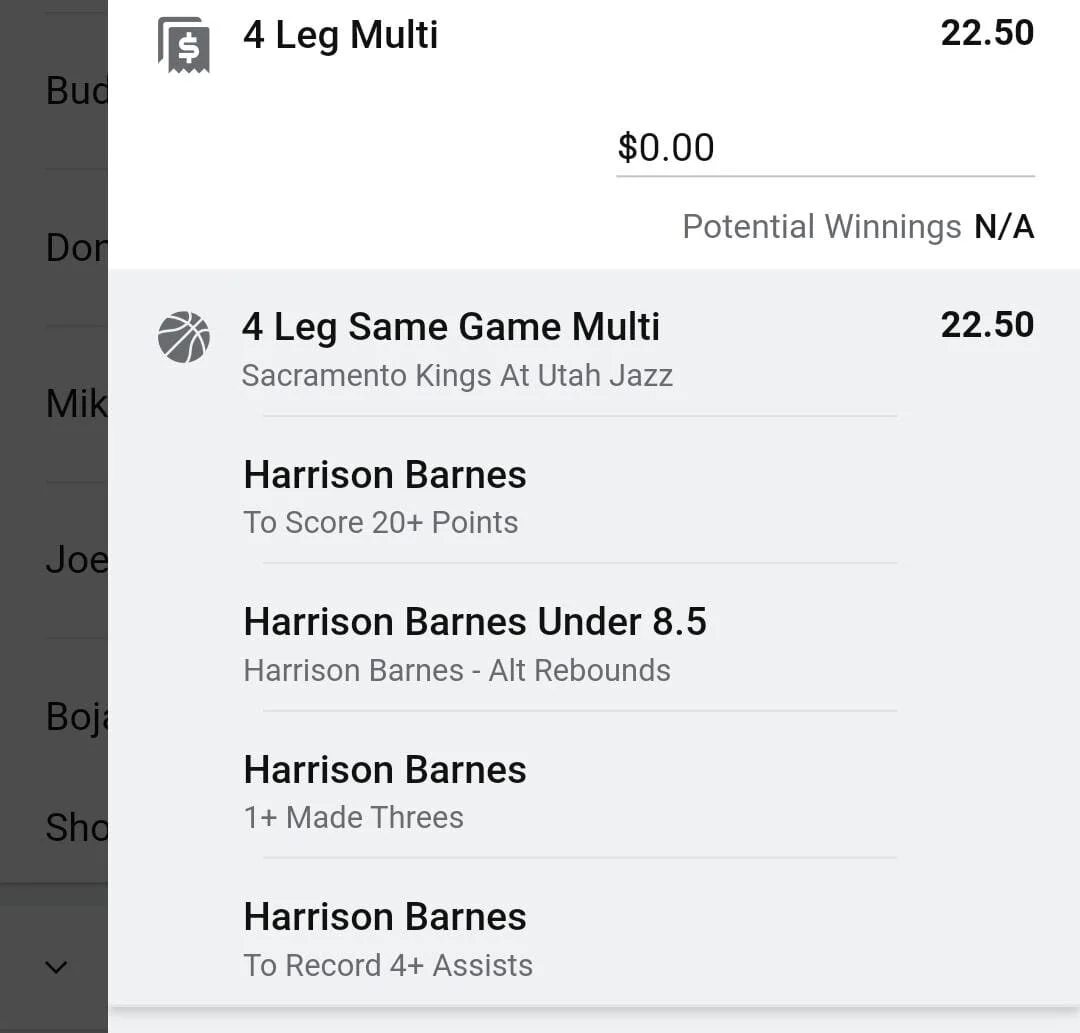 Barnes, 1.5 Units, Min Odds $10